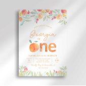 Sweet Peach 1er anniversaire Invitation