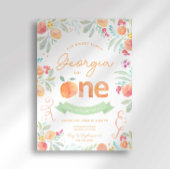 Sweet Peach 1er anniversaire Invitation