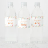 Sweet Peach 1st Verjaardag Waterfles Labels Waterfles Etiket (Flessen)