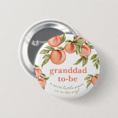 Sweet Peach Baby shower Granddad Button (Voorkant /achterkant)