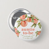 Sweet Peach Baby shower Tante Button (Voorkant /achterkant)