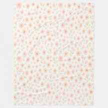 Sweet Peach Blossom Spring Pattern Fleece Deken
