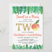 Sweet Peach Boys Invitation 2e anniversaire (Devant)