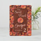 Sweet Peach Invitation d'anniversaire (Debout devant)