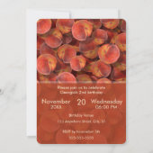 Sweet Peach Invitation d'anniversaire (Dos)
