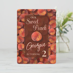 Sweet Peach Invitation d'anniversaire