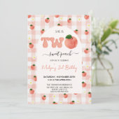 Sweet Peach Invitation du 2e anniversaire (Debout devant)