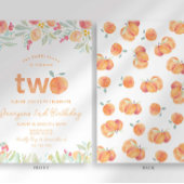 Sweet Peach Invitation du 2e anniversaire