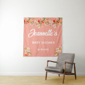 Sweet Peach Orchard Backdrop Tapestry Wandkleed (In situ)