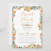 Sweet Peach Thème Premier anniversaire Invitation (Devant)