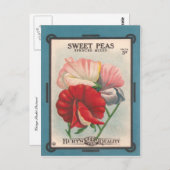 Sweet Peas Briefkaart (Voorkant / Achterkant)