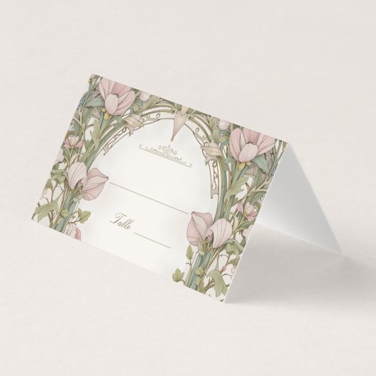 Sweet Peas Name Card Template Kaart (Voorkant)