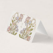 Sweet Peas Name Card Template Kaart (Achterkant)