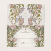 Sweet Peas Name Card Template Kaart (Buitenkant ongevouwen)