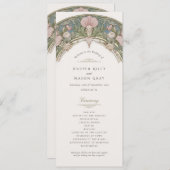 Sweet Peas Wedding Ceremony Program Kaart (Voorkant / Achterkant)