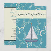 Sweet personnalisé 16 Invitation d'anniversaire de (Devant / Derrière)