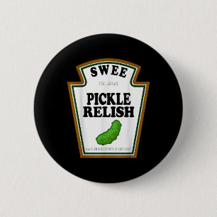 Sweet Pickle Relish Group Condiment Familie Hallow Ronde Button 5,7 Cm
