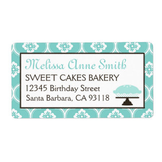 Sweet Pie Business Verzendlabel Turquoise