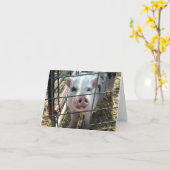 Sweet Pig Penser À Votre Carte (Fleur jaune)