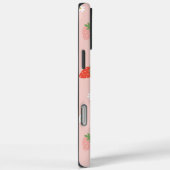 Sweet Pink and Red Strawberries Monogram Case-Mate iPhone Case (Achterkant / Rechts)