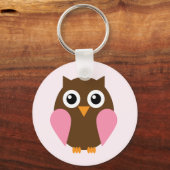 Sweet Pink Baby Owl Sleutelhanger (Voorkant)