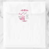Sweet Pink Baby Room Vous êtes invité Sticker (Sac)