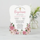 Sweet Pink |  Baptisme Kaart (Staand voorkant)