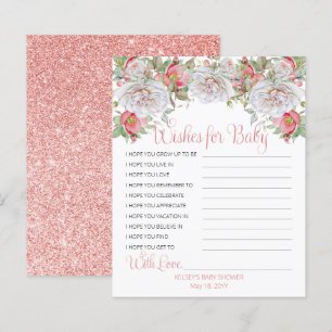 Sweet Pink Blooms Pink Girl Shower wenst Baby