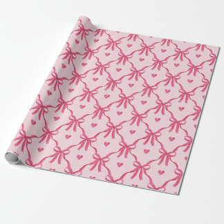 Sweet Pink Bows Wrapping Paper Cadeaupapier