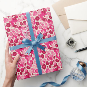 Sweet Pink Cheetah Chic Wrapping Paper Roll Cadeaupapier