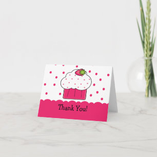 Sweet Pink Cupcake Bedankt Opmerking