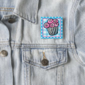 Sweet Pink Cupcake Button (In situ)