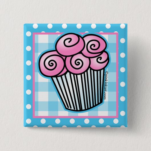 Sweet Pink Cupcake Button (Voorkant)