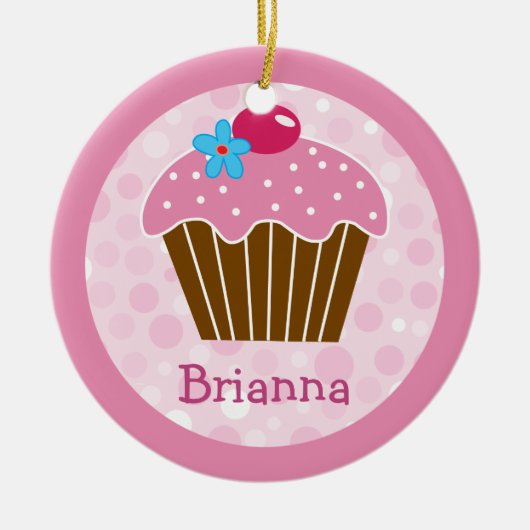 Sweet Pink Cupcake Ornament (Voorkant)