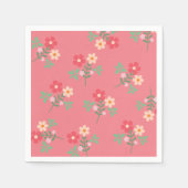 Sweet Pink Daisy Bouquet Retro Pattern Servet (Voorkant)
