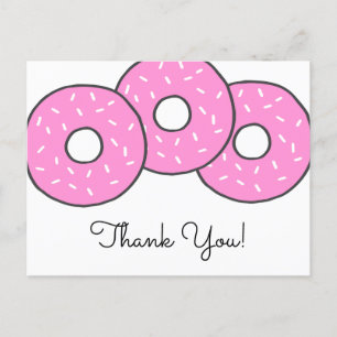 Sweet Pink Donuts Baby shower Sprinkle Hartelijk d Uitnodiging Briefkaart