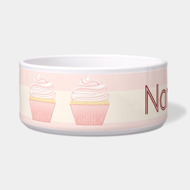 Sweet Pink Elegant Cupcake Voerbakje (Links)