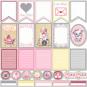 Sweet Pink Elephant 3 Planner Stickers (Devant)