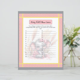 Sweet Pink Elephant Baby Girl Naam Game