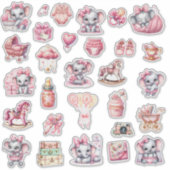 Sweet Pink Elephant - Peanut Smiles Sticker (Voorkant)