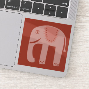 Sweet Pink Elephant Sticker