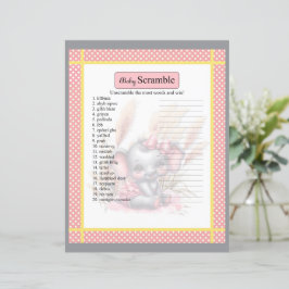 Sweet Pink Elephant Word Scramble spel