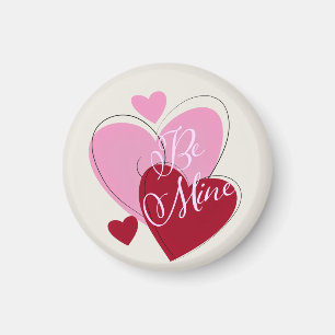 Sweet Pink en Red Hearts Love Magnet Magneet