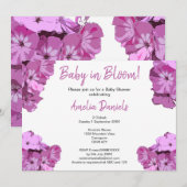 Sweet Pink Floral Baby Shower Invitation (Devant / Derrière)