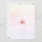 Sweet Pink Floral Baptism uitnodiging (Achterkant)