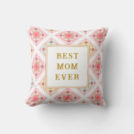 Sweet Pink Floral Diamond Pattern Kussen