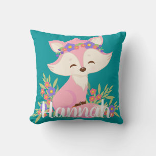 Sweet Pink Fox op maat Kussen