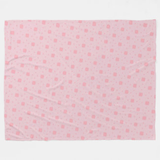 Sweet Pink Geometric Pattern Squares & Triangles Fleece Deken