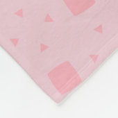 Sweet Pink Geometric Pattern Squares & Triangles Fleece Deken (Hoek)