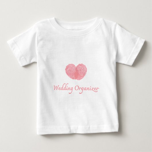 Sweet Pink Heart "Wedding Organizer" T-Shirt - Per (Devant)
